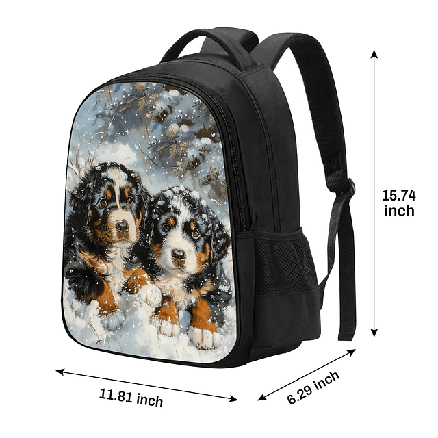 Mochila escolar para perros Snowy Mountain, mochila para est