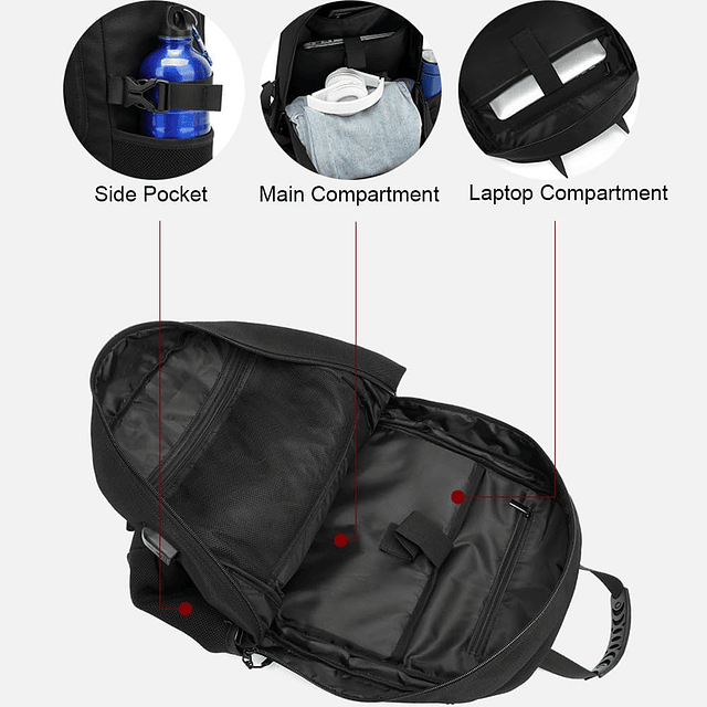 Mochila de viaje grande de 60 L con compartimento para zapat