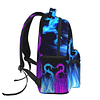 Mochila con diseño de dragón morado y azul para niños de 4 a