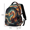 Mochilas abstractas de dragón de fuego para niños, mochila e