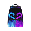 Mochila con diseño de dragón morado y azul para niños de 4 a