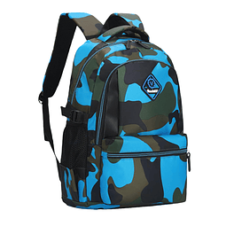 Mochila con estampado de camuflaje, bolso de escuela primari