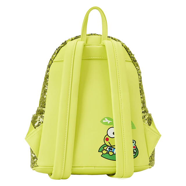 Mini mochila verde Keroppi con lentejuelas de Sanrio