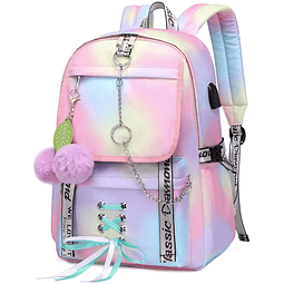 Mochila para niñas, mochila escolar, linda mochila gótica pa