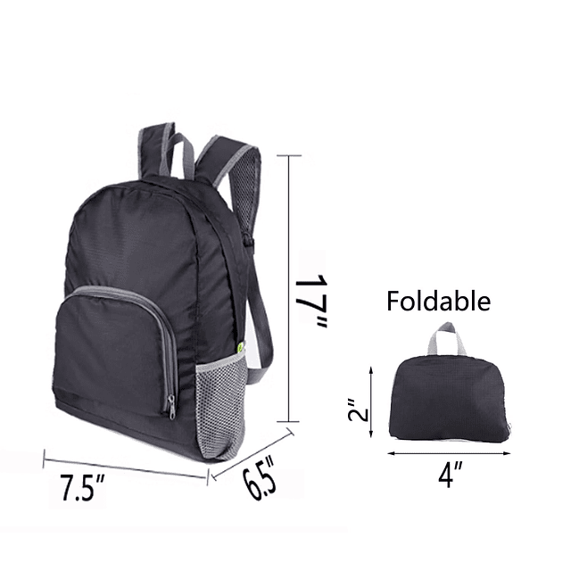 Mochila plegable ultraligera, 2 paquetes para aventuras al a