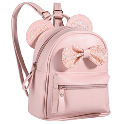 Mini mochila de cuero para niñas, mochila bonita con orejas