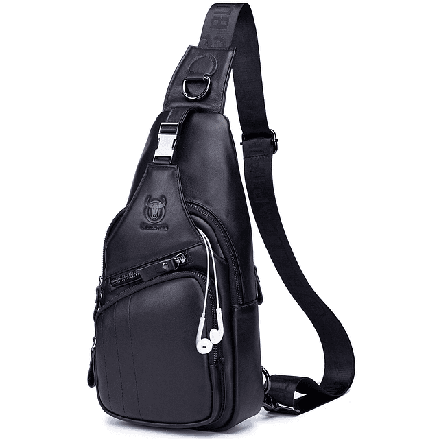 Bolsos cruzados para hombres Bolso bandolera de cuero Mochil