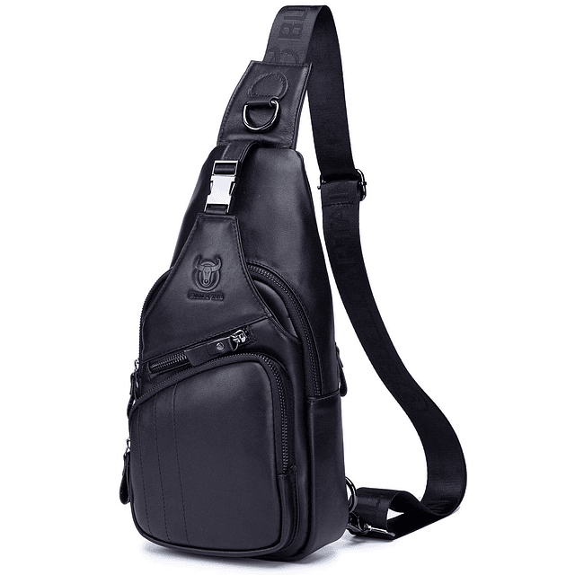 Bolso bandolera de cuero para hombre, bolso cruzado informal