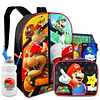 Mochila con lonchera para niños - Paquete con mochila Mario,