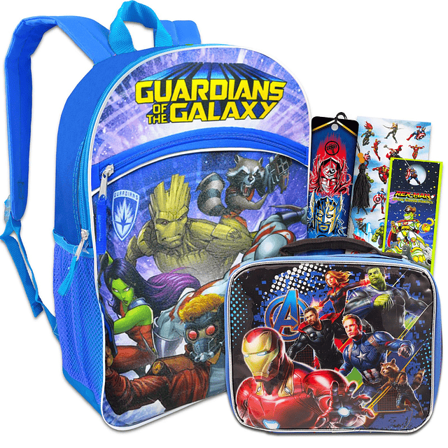 Mochila de los Guardianes de la Galaxia con lonchera de los