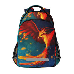 Mochila Fire Phoenix para niños y niñas, mochila escolar pri