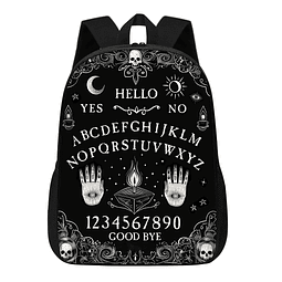 Mochila gótica Ouija Board Mochila escolar con diseño de cal