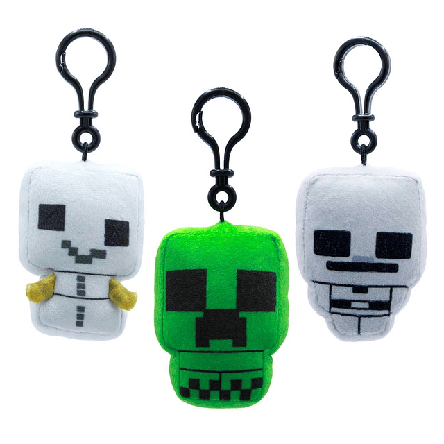 Perchas para mochilas de felpa Minecraft estilo plano