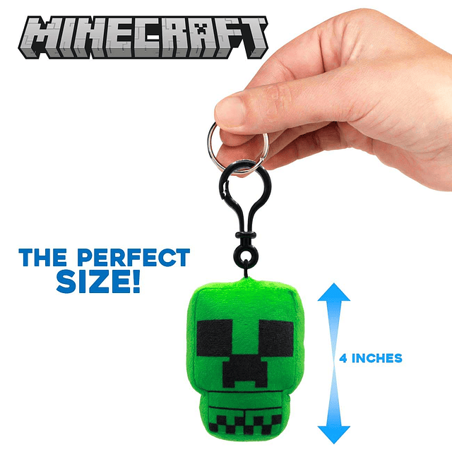 Perchas para mochilas de felpa Minecraft estilo plano