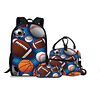 Mochila escolar con tema deportivo, juego de mochila para ni