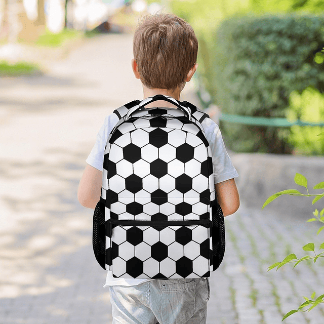 Mochila de fútbol para niñas y niños, mochila temática de fú