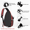 Rojo Blanco Lunares Sling Mochila Pecho Bolso Bandolera Gimn