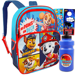 Mochila Paw Patrol para niños y niñas, paquete de 5 piezas c