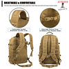 Mochila táctica militar de 38L, mochila de asalto para hombr