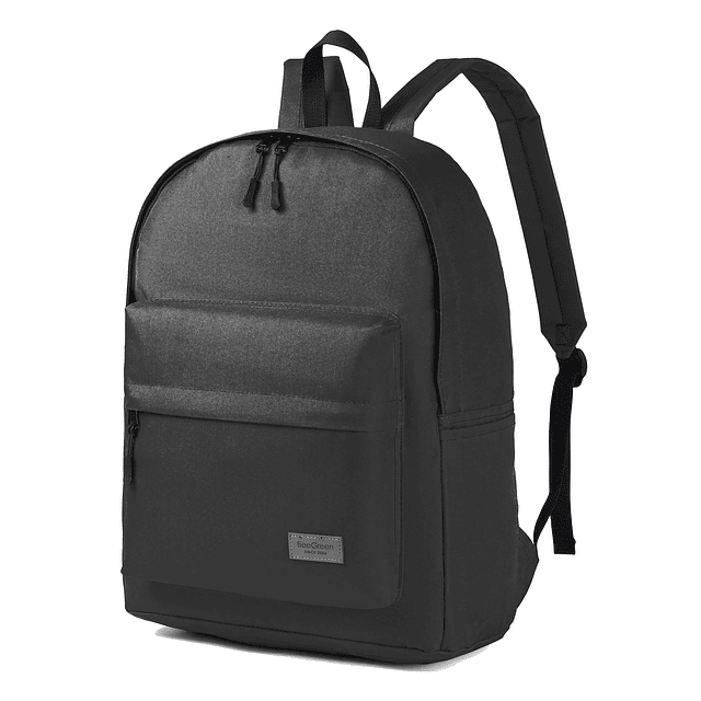 Mochila de viaje negra para mujeres y hombres con bolsillo c