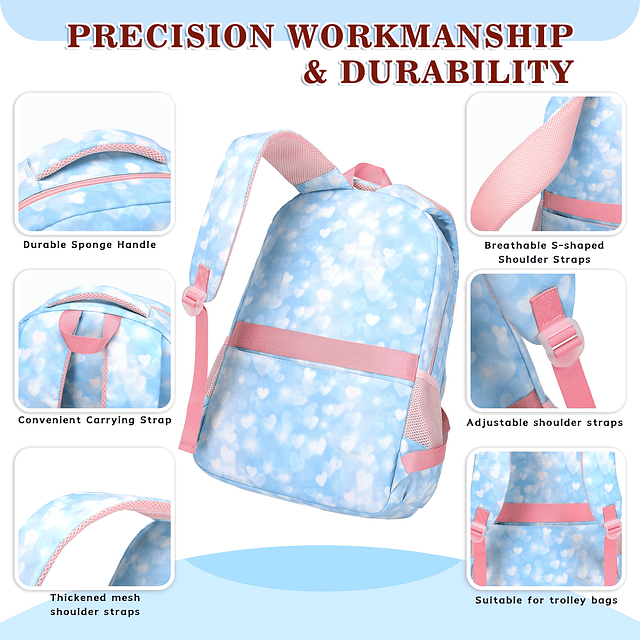 Mochila para niñas, mochila escolar para computadora portáti