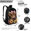 Mochila escolar Highland Cow Mochila negra para escuela prim