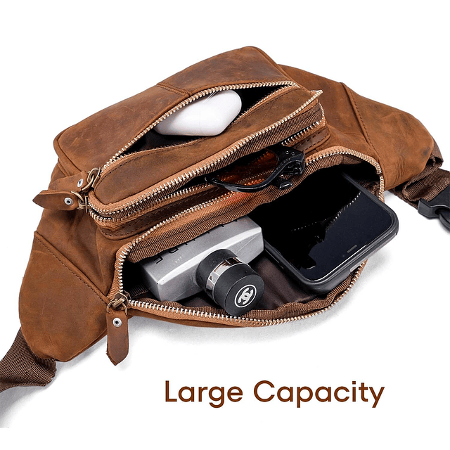 Bolso bandolera para hombre, para viajes al aire libre, info