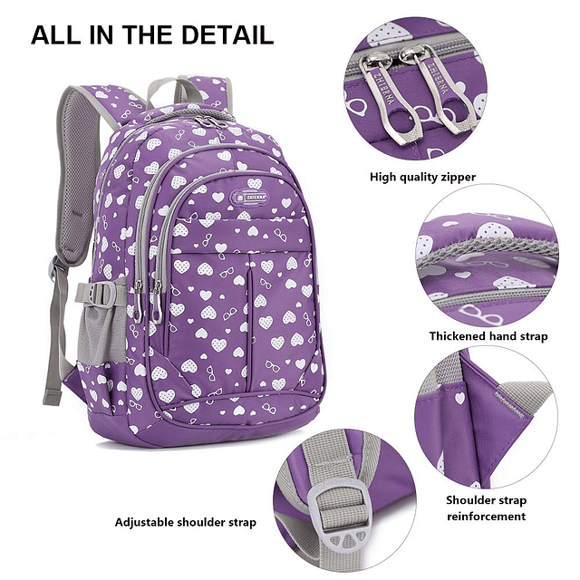 Mochila escolar para niñas, bolsa de viaje al aire libre, li