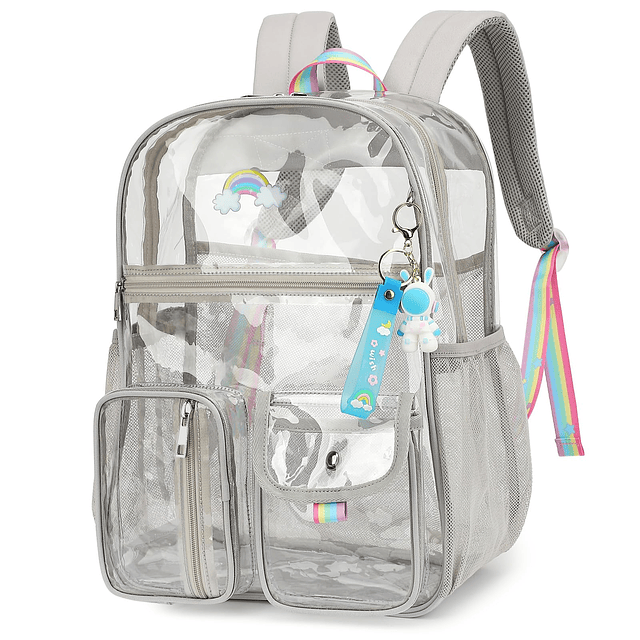 Mochila transparente para niños, niñas, hombres y mujeres, m