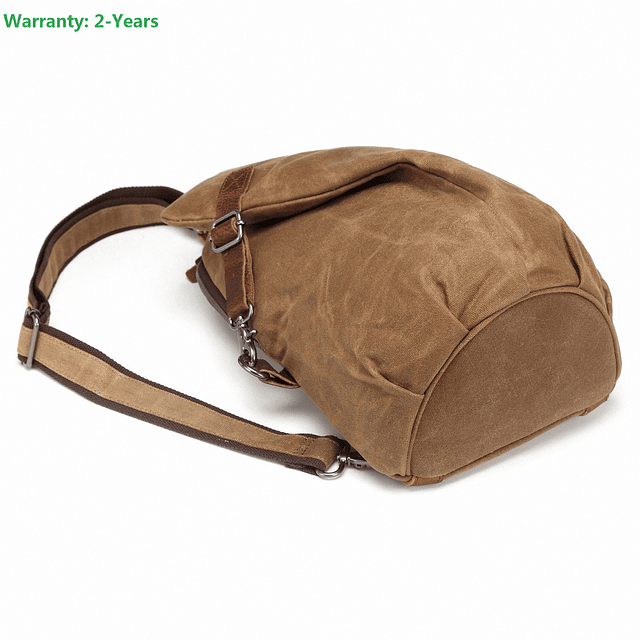 Mochila unisex con bandolera de lona encerada, 10 litros, al