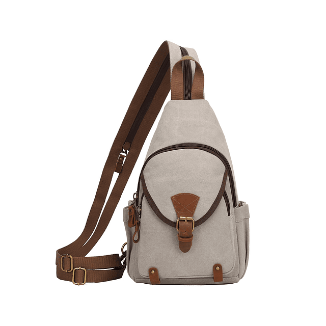 Bolso bandolera de lona, ​​mochila cruzada pequeña, bolso de