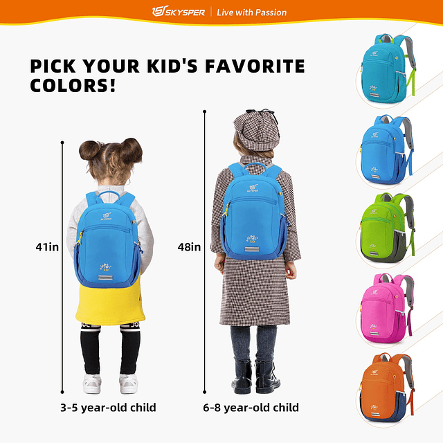 Mochila para niños en edad preescolar Mochila de viaje para