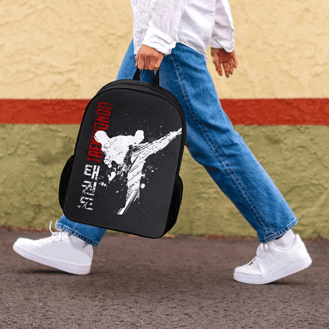 Mochila con estampado de Taekwondo para estudiantes de prima