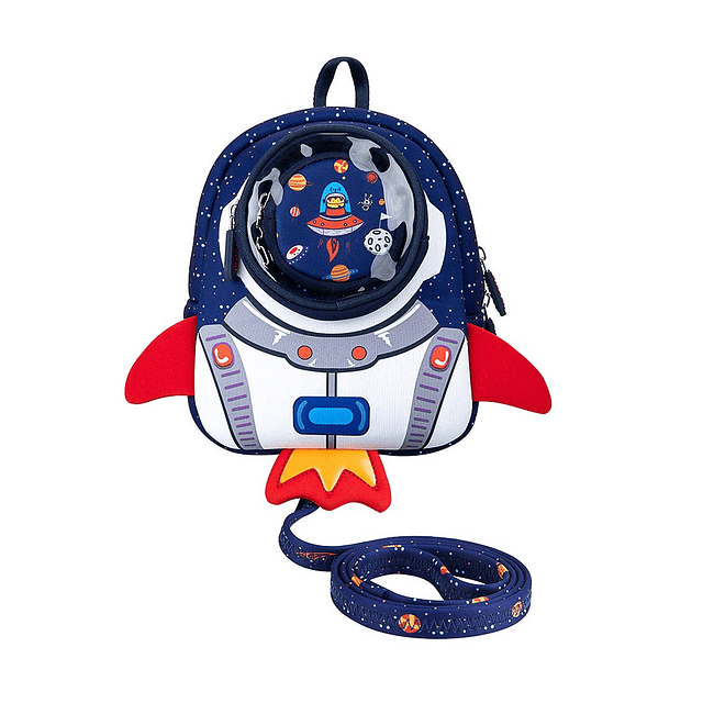 Mochila Rocket para niños pequeños con correa de arnés para