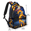 Mochila Flaming Dragon para niñas, mochilas con iluminación