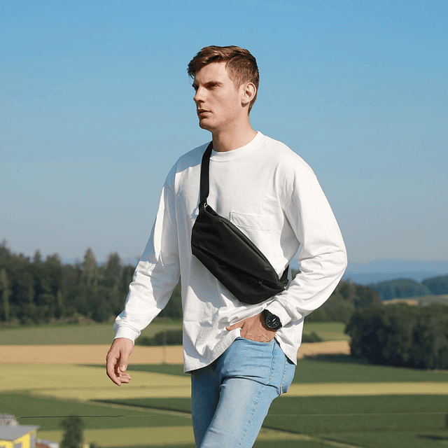 -R0 Bolso bandolera Bolsos de pecho para hombres y mujeres R