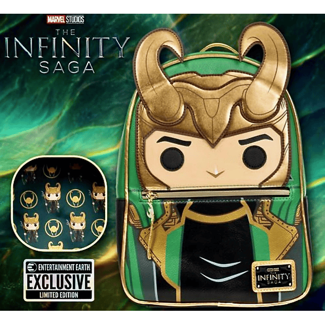 Minimochila Avengers Loki con Scepter Pop - Exclusivo de Ent