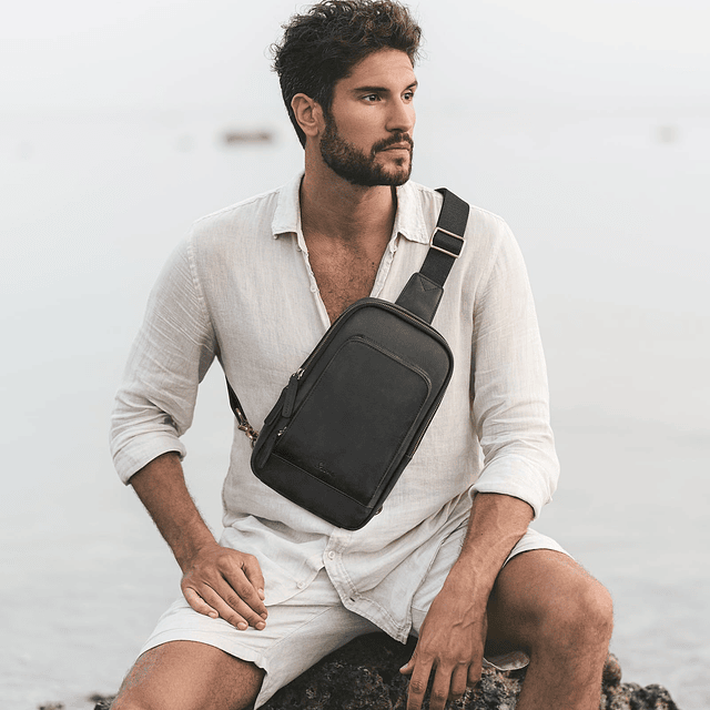 Bolso bandolera para hombres y mujeres con bloqueo RFID de c