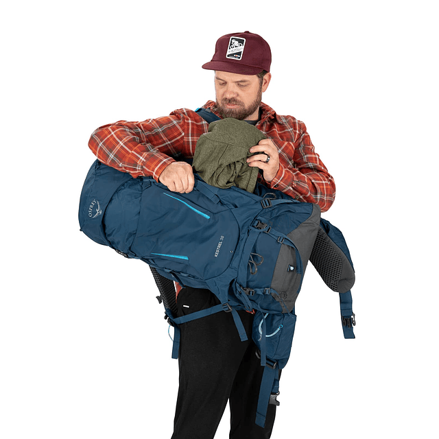 Mochila tipo mochilero Kestrel 38L para hombre, Bonsai Green