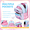 Mochila para niñas para la escuela, 3 piezas de mochila para