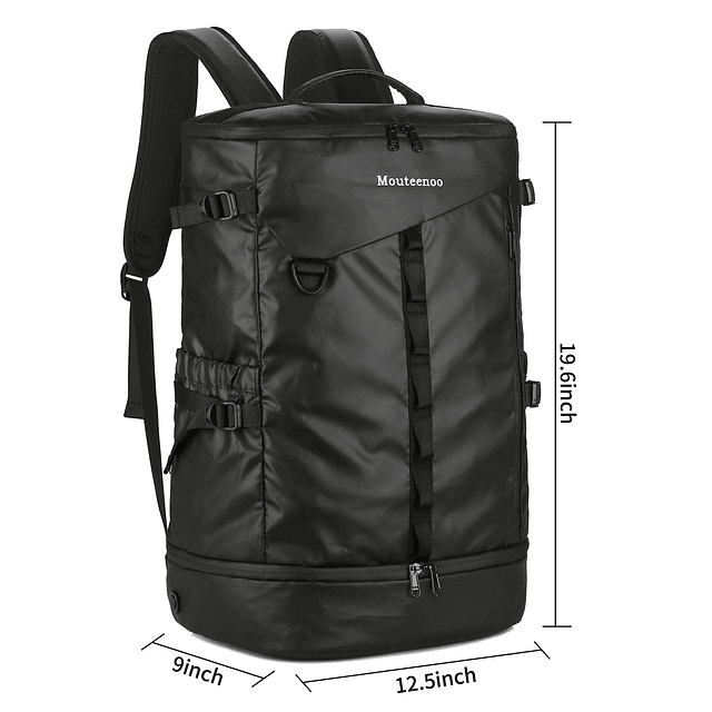 Mochila de viaje con compartimento para zapatos para gimnasi