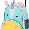 Mochila con ruedas para niños, zoológico, unicornio