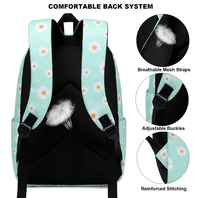 Mochila escolar Daisy para niñas y mujeres, mochilas escolar