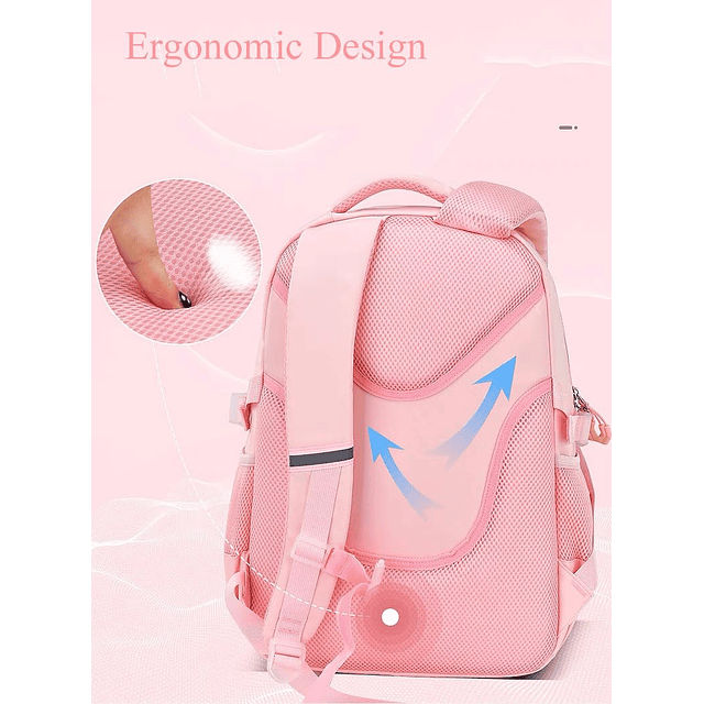 Mochila para niñas de 3 piezas, mochila escolar Kawaii para