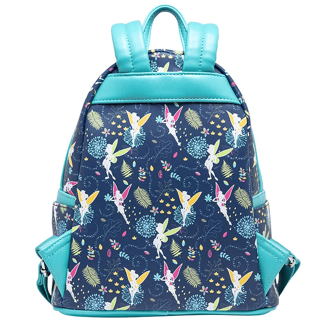 Mochila con estampado integral de Tinkerbell en verde azulad