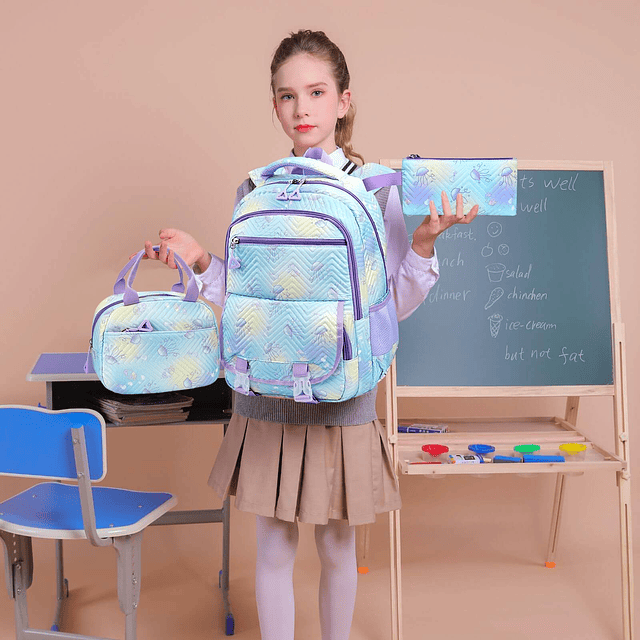 Mochila escolar para niñas adolescentes, mochila impermeable