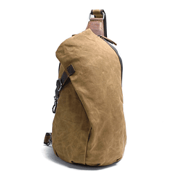 Mochila tipo bandolera para hombre, bolso cruzado de lona en