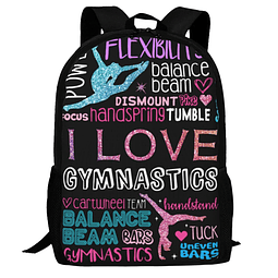 Mochila escolar Kids I Love Gymnastics para adolescentes, ni