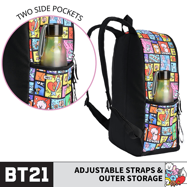 BT21 LINE FRIENDS Mochila para computadora portátil, Bolsa d