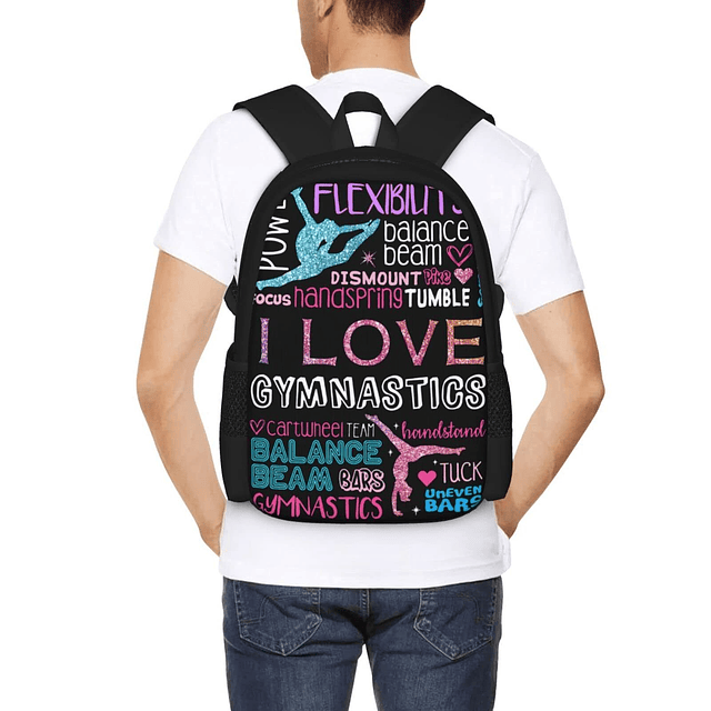 Mochila escolar Kids I Love Gymnastics para adolescentes, ni